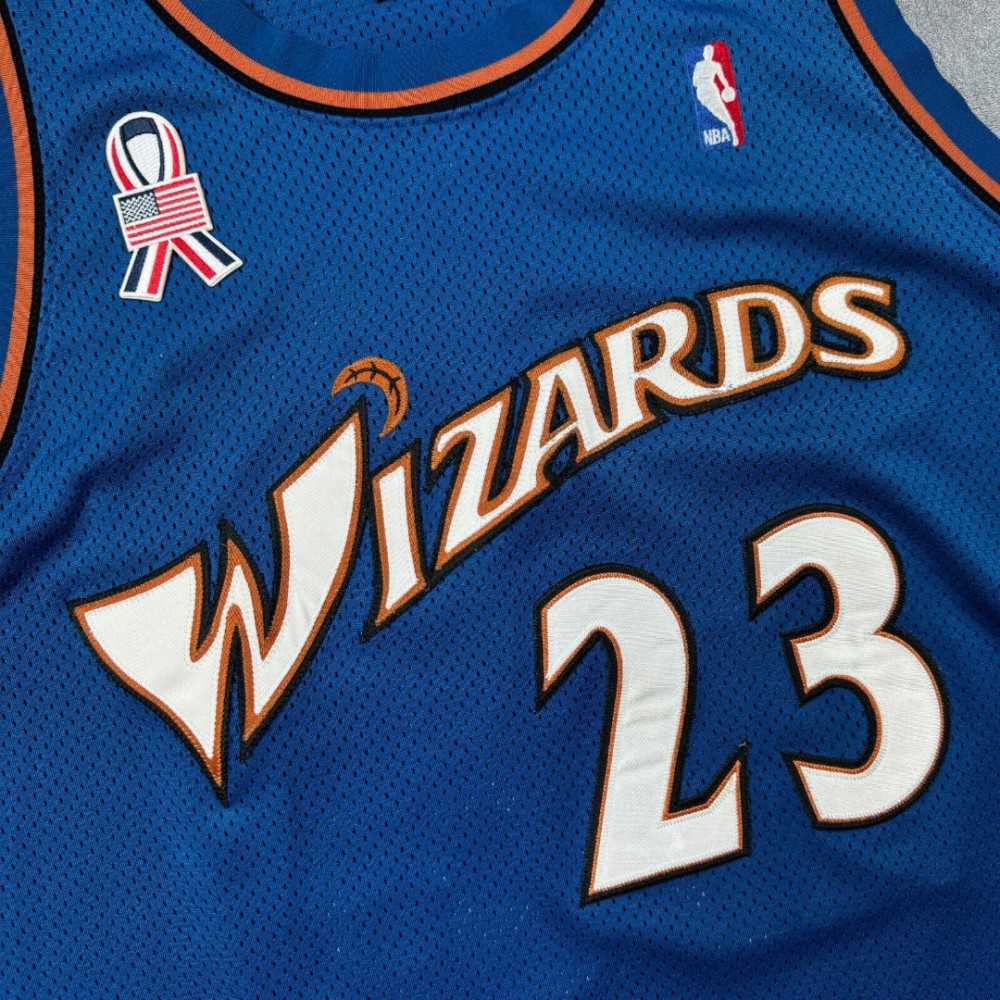 Washington Wizards Michael Jordan #23 Vintage Blue Jersey 911 Patch-Pro Kit Vault | Brand New 26/27 Sports Jerseys